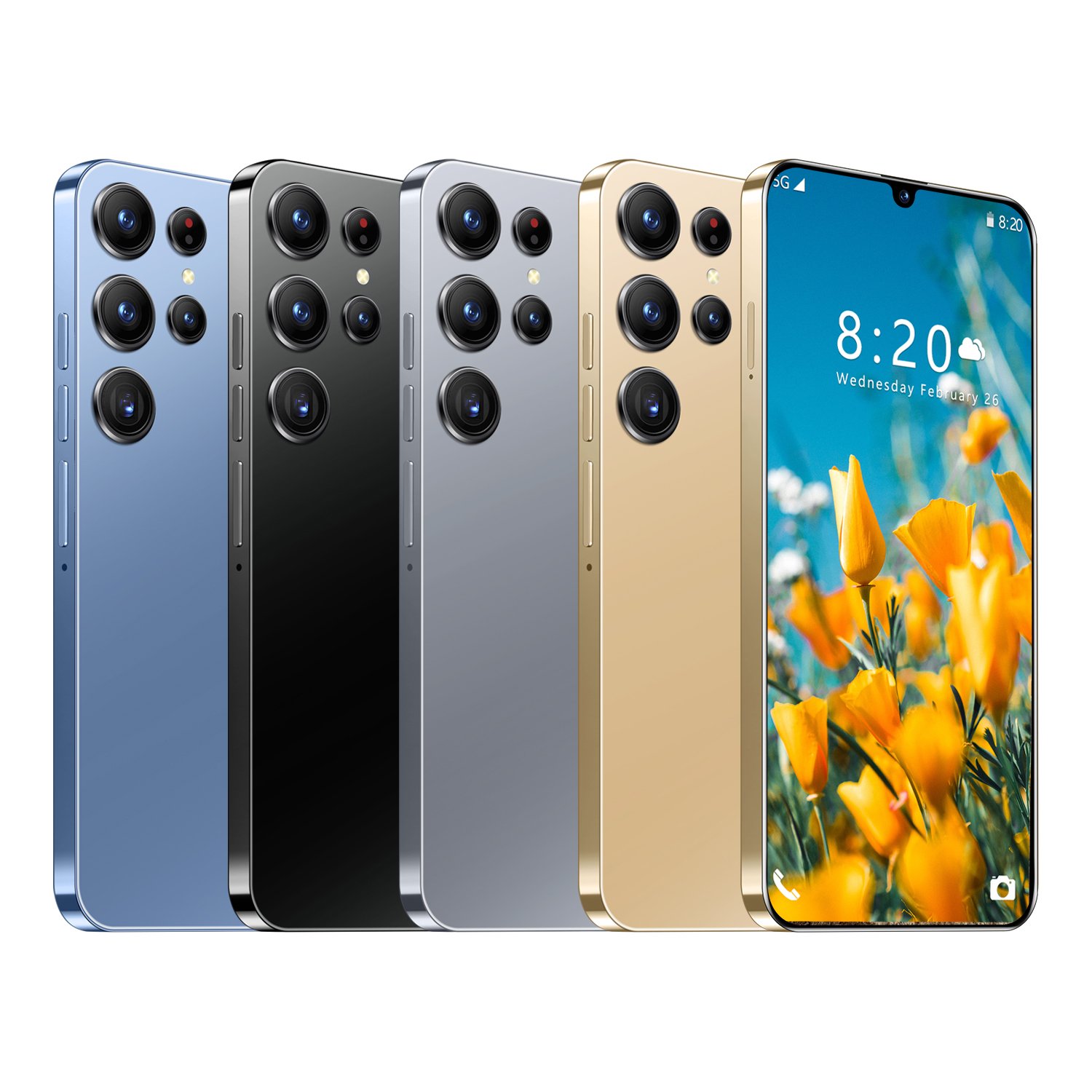 Original S22 Ultra High Quality 5G Smartphone 7800mah 78MP+108MP 16GB+1TB Android 14 Low Price Mobile Phone with 3G 4G Features